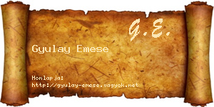 Gyulay Emese névjegykártya
